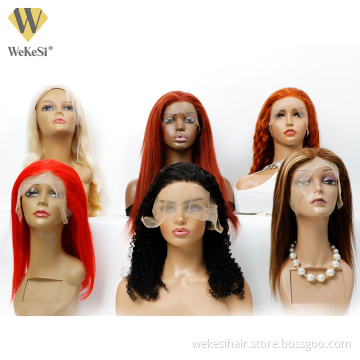 Natural Hairline wholesale 100% Vendors Cuticle Aligned Highlight HD Brazilian Virgin Women Ombre Human Hair Lace Front Wig